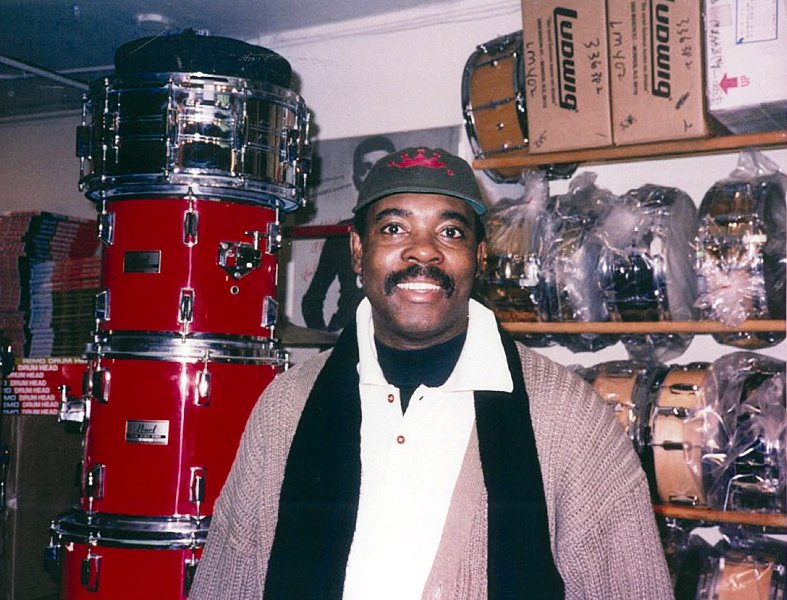 Harvey Mason at Drummers World in the 1980s