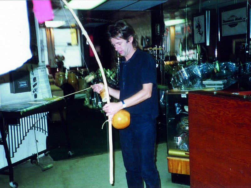Pick Withers at Drummers World in the late 1980s