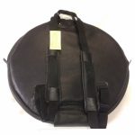 CacSac Black Leather Cymbal Bag - Rear